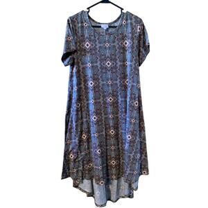 LuLaRoe Southwest Beige/Gray With Southwest Design Size Small Womens Dress